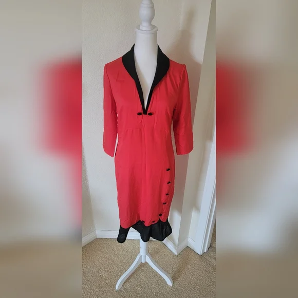 Vintage 1990s Retro Redknit Midi, size Medium/Large - Picture 3 of 5